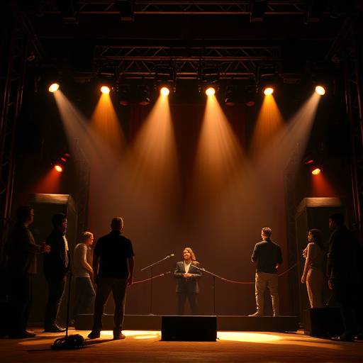Talented actors performing on stage